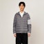 Shop Thom Browne FW22 Chaqueta Acolchada con Capucha Gris Relleno de Plumón. MJD087-X07259-035