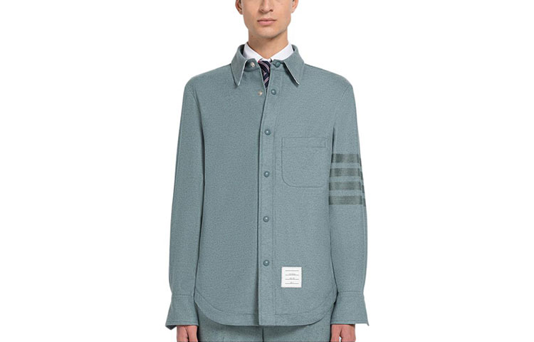 Order 톰브라운 FW22 싱글브레스트 로고 포켓 재킷 네이비 백투스쿨 스타일 MJO055-A06393-420