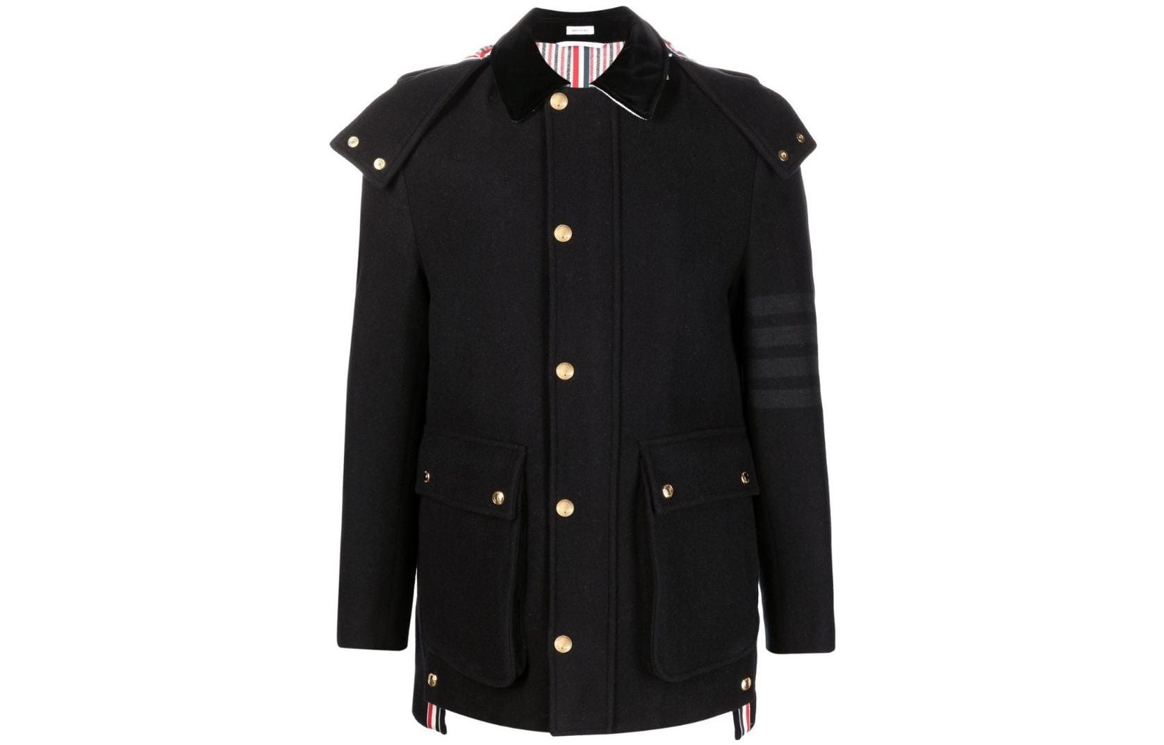Thom Browne FW22 Single-Breasted Stripe Jacket Black MOT071C-07553-001