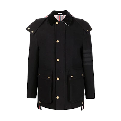 Thom Browne FW22 Single-Breasted Stripe Jacket Black MOT071C-07553-001