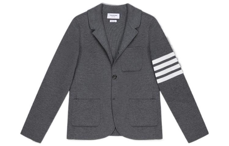 Order 톰브라운 FW22 싱글브레스트 스트라이프 수트 자켓 그레이 패션. MKJ024D-00014-035