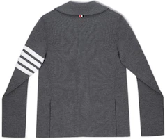 Lookbook Thom Browne FW22 Single-Breasted Striped Suit Jacket Grey Fashion. MKJ024D-00014-035