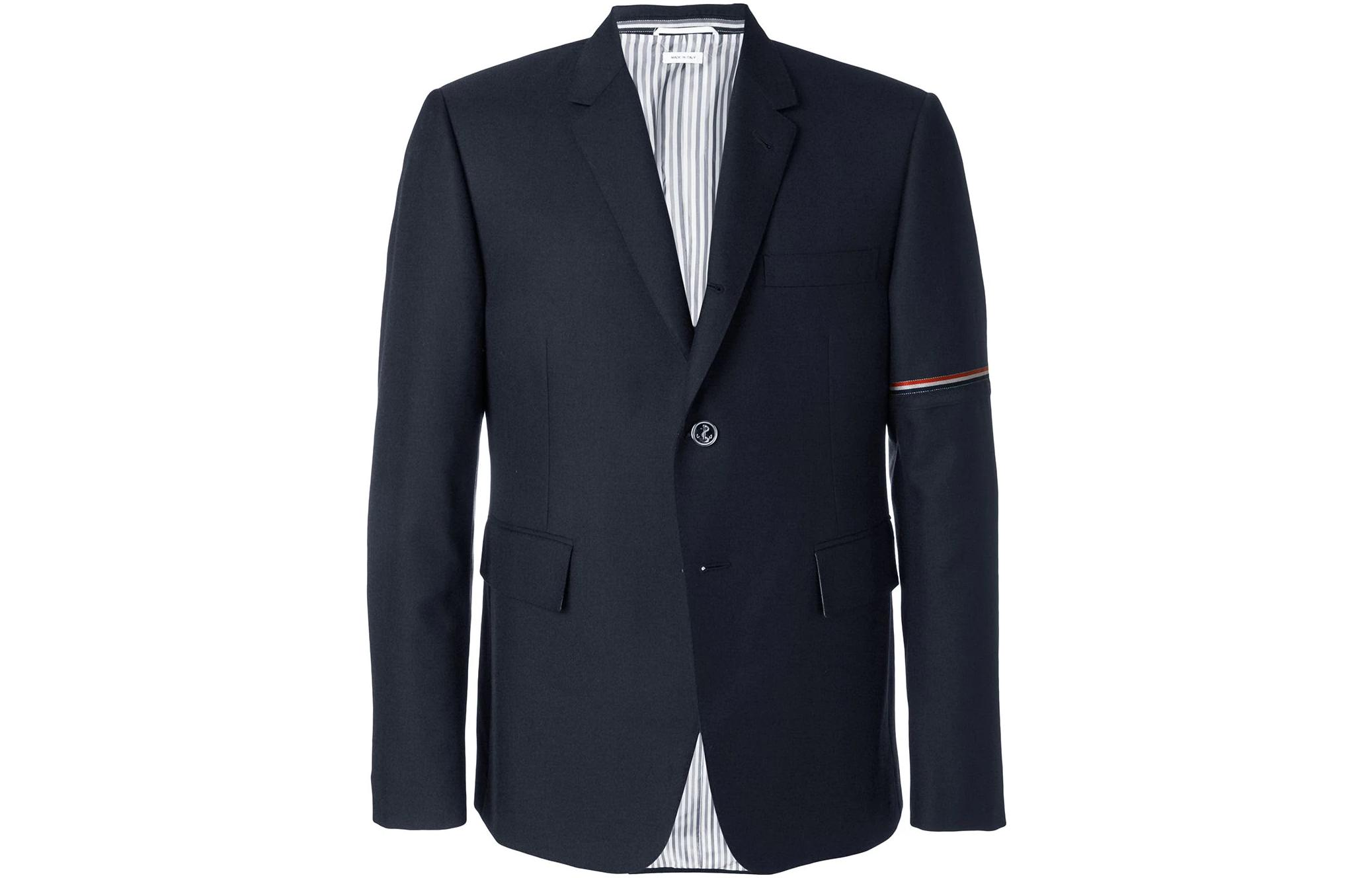 THOM BROWNE FW22 Single-Button Stripe Blazer  Black Back to School Edition MJC177A-02055-415 圖 2