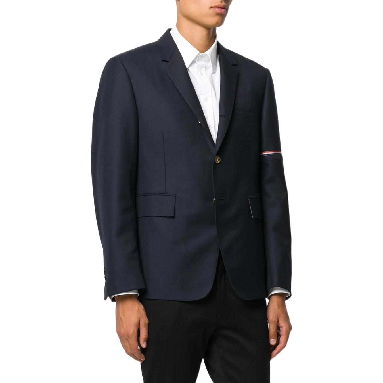 THOM BROWNE FW22 Single-Button Stripe Blazer  Black Back to School Edition MJC177A-02055-415 圖 3