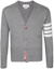 Order Thom Browne FW22 Sweater Cashmere Abu Solid 4-Bar V-Neck. MKC001A-00011-055