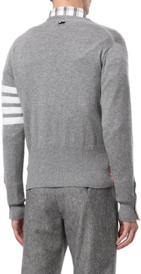 Thom Browne FW22 Sweater Cashmere Abu Solid 4-Bar V-Neck. MKC001A-00011-055 Purchase Thom Browne FW22 Sweater Cashmere Abu Solid 4-Bar V-Neck. MKC001A-00011-055