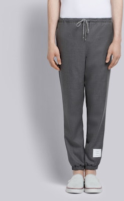 Thom Browne FW22 素色抽繩針織運動長褲 男 灰色 MTT011A-00626-035 Purchase Thom Browne FW22 素色抽繩針織運動長褲 男 灰色 MTT011A-00626-035