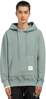 トム ブラウン FW22 ソリッドカラーパッチ ドローストリングパーカー メンズ ミントグリーン MJT335B-J0007-420 Cheap トム ブラウン FW22 ソリッドカラーパッチ ドローストリングパーカー メンズ ミントグリーン MJT335B-J0007-420