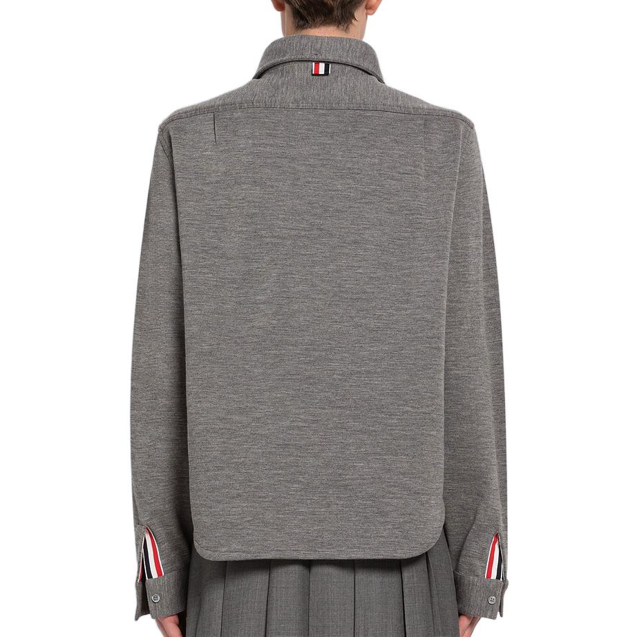 THOM BROWNE FW22 Solid Label Single-Breasted Long Sleeve Shirt Grey Men’s. MJS194A-J0020-035 圖 5