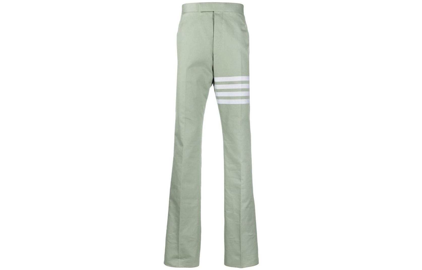 Order 汤姆布朗 FW22 男款深绿色直筒裤固体标志印花裤子 MTC001A-07890-320