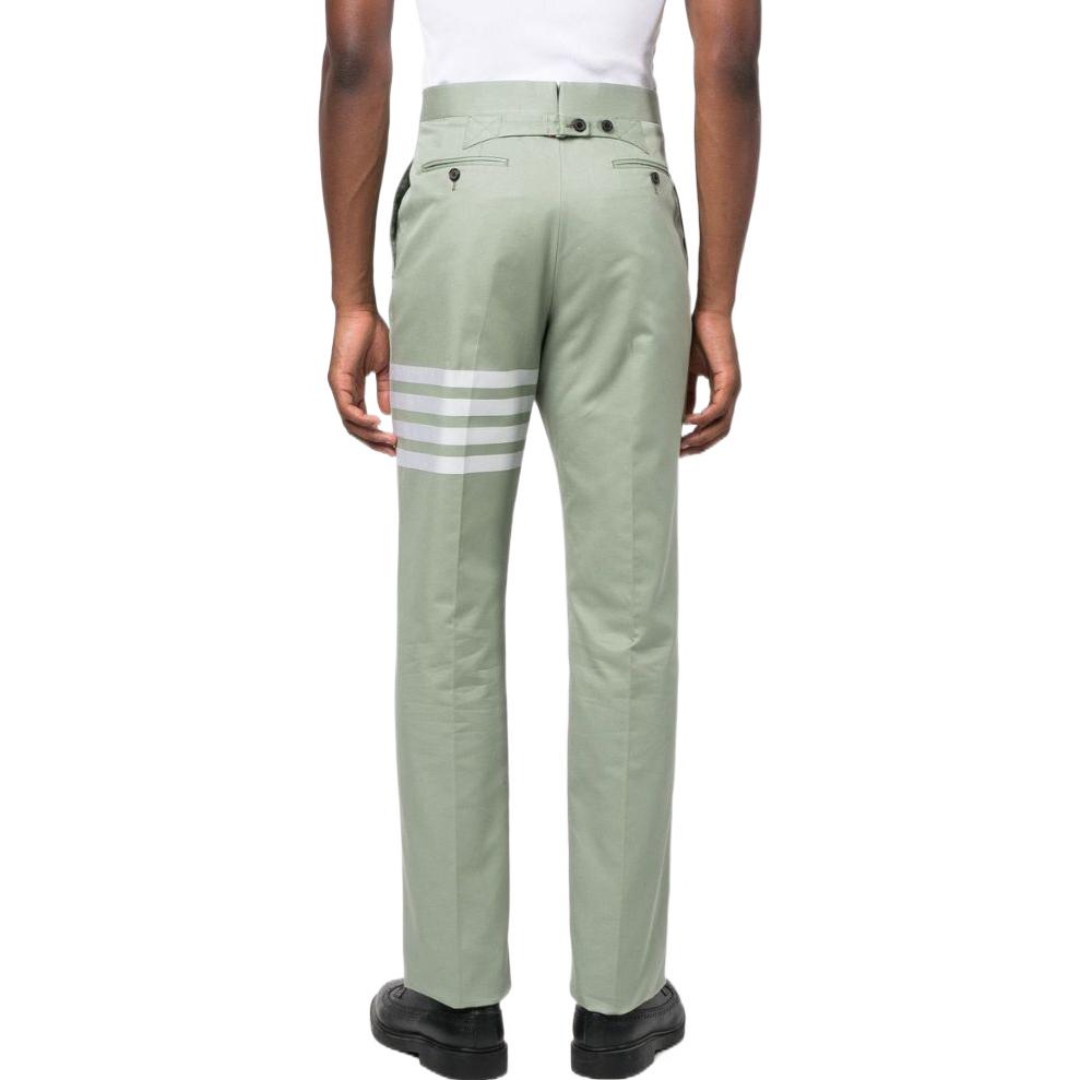 Shop 汤姆布朗 FW22 男款深绿色直筒裤固体标志印花裤子 MTC001A-07890-320