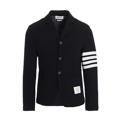 Thom Browne FW22 Striped Collar Single-Breasted Sports Jacket Blue Men MJT344A-J0008-415