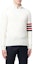 Shop 톰브라운 FW22 스트라이프 크루넥 울 스웨터 오프화이트 풀오버. MKA189A-00014-100