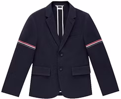 Buy 톰브라운 FW22 스트라이프 프린트 싱글브레스티드 수트 네이비 남성용. MJU426A-F0092-415