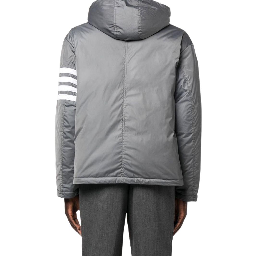 Purchase Thom Browne 2022秋冬灰色条纹拉链夹克 MJD102X-07259-035