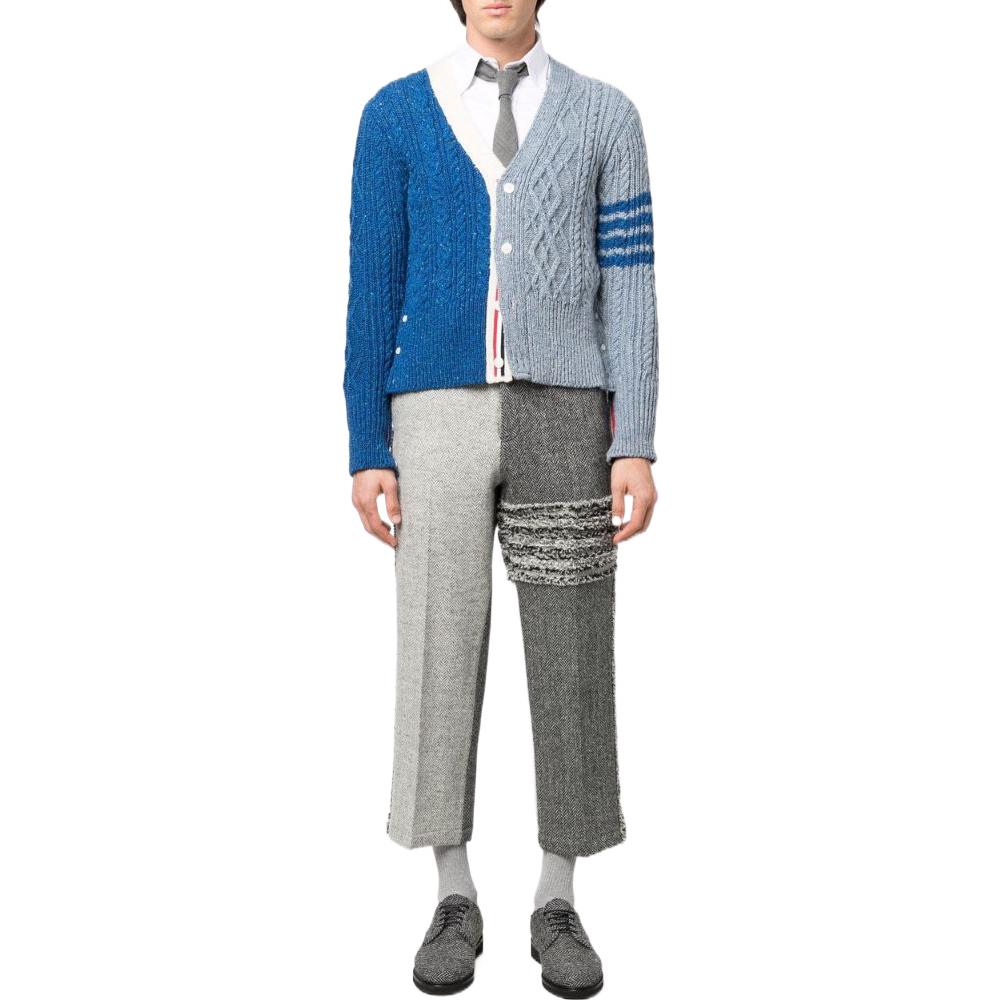 THOM BROWNE FW22 Two-Tone Cable Knit Sweater Multicolor MKC409F-Y1506-422 圖 3