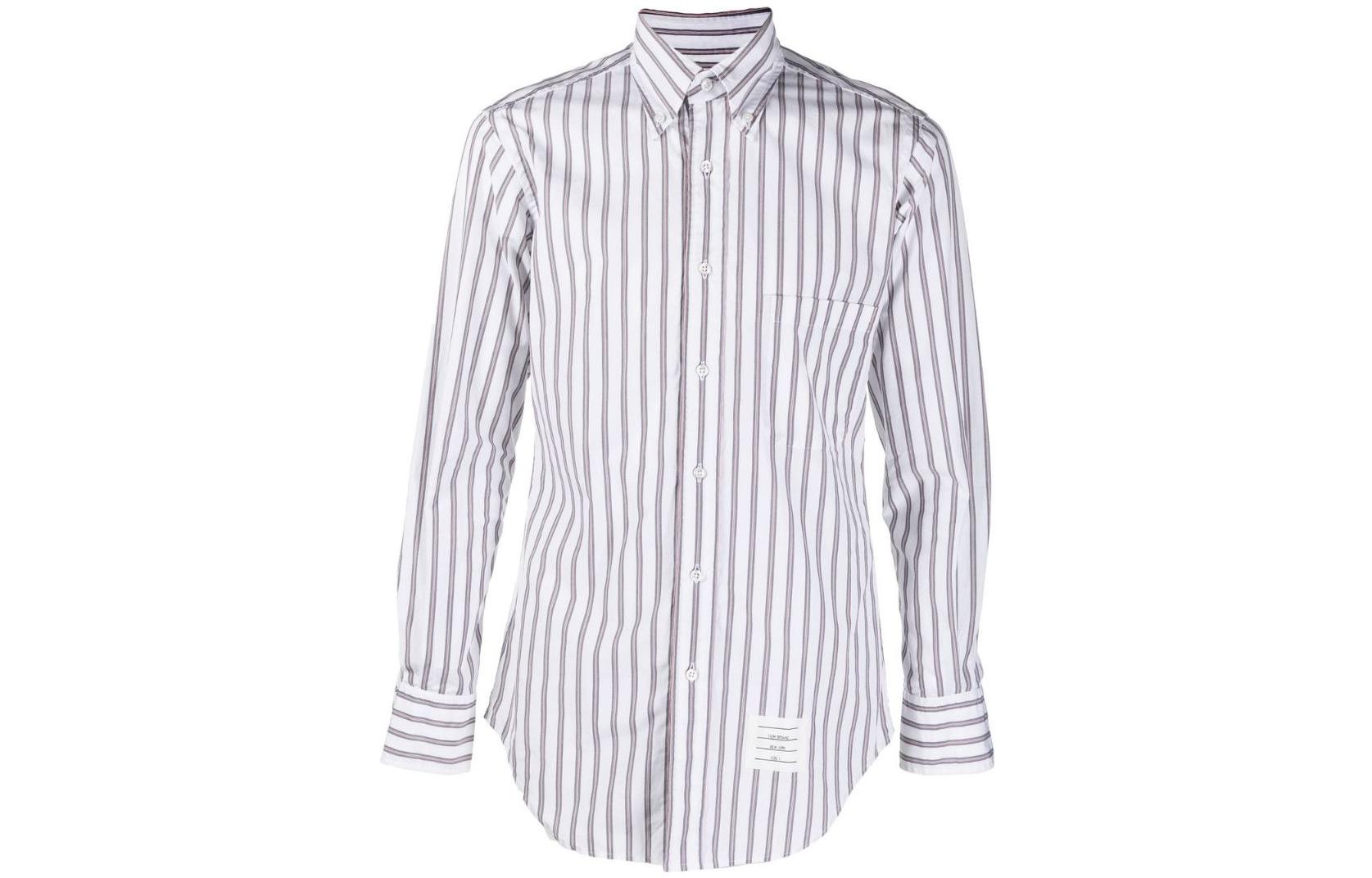 Thom Browne FW22 White Long Sleeve Shirt with Stripe Detail Menswear MWL001A-F0004-960 圖 2