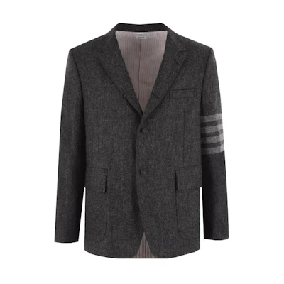 Thom Browne FW23 Ivy Boy Classic Four-Stripe Grey Jacket. MJU560A-05385-025