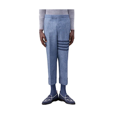 THOM BROWNE FW23 Low-Waist Floral Four-Stripe Casual Pants. MTC213A-05385