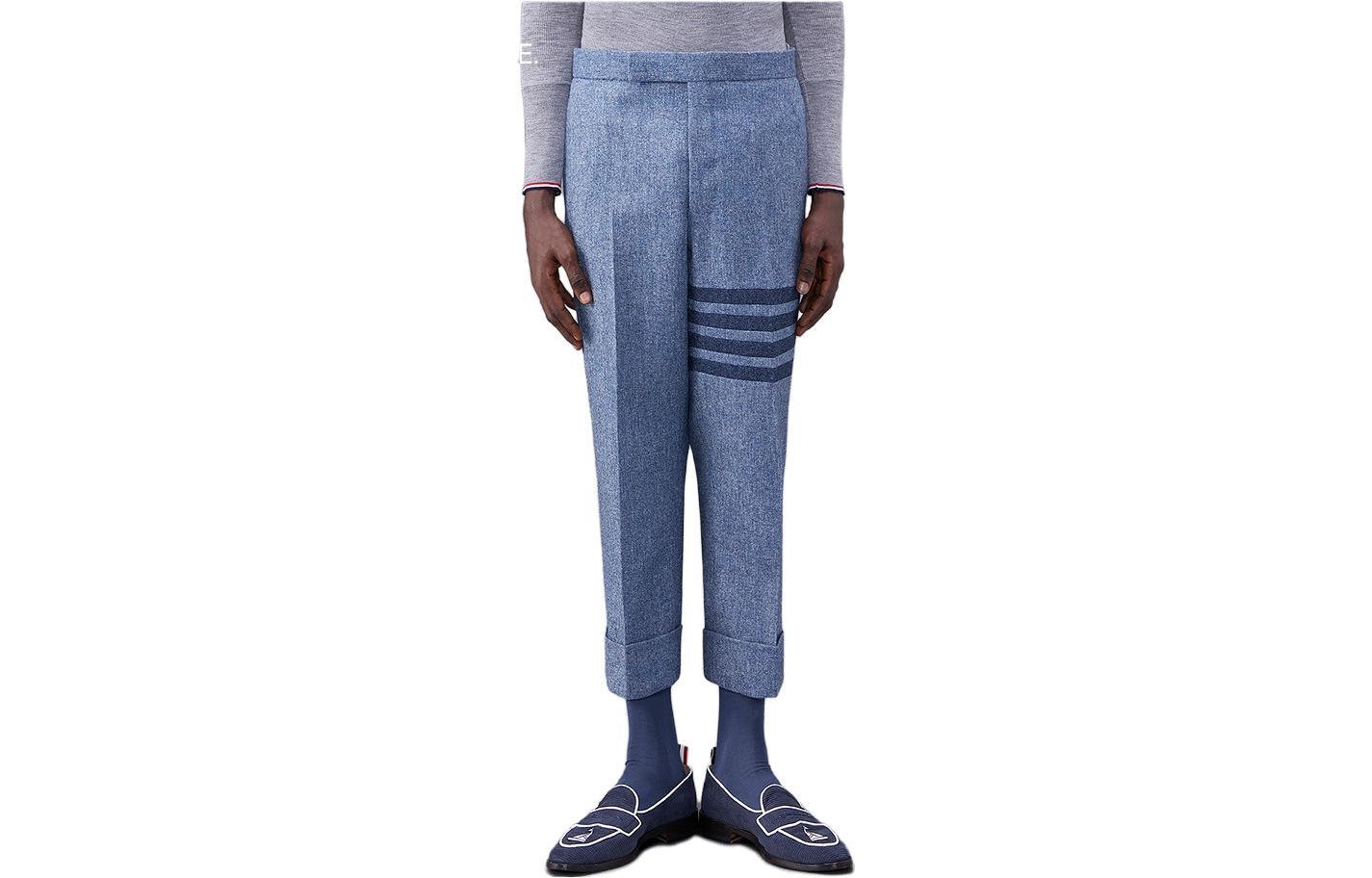 Order THOM BROWNE FW23 低腰花卉四條紋休閒長褲. MTC213A-05385