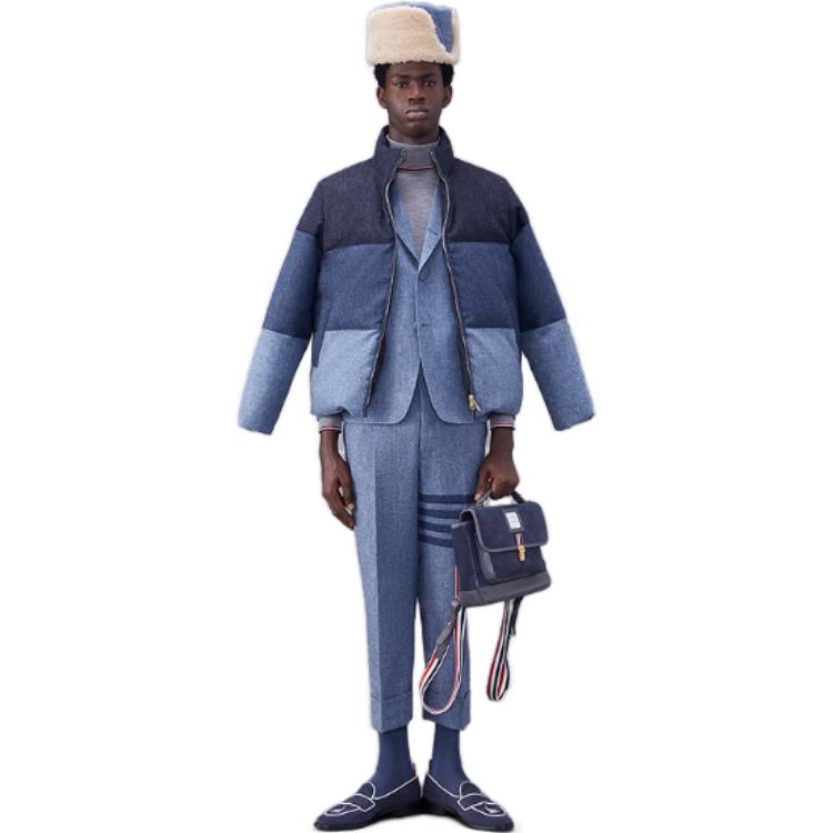 Lookbook THOM BROWNE FW23 低腰花卉四條紋休閒長褲. MTC213A-05385