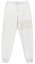Buy Pantalones de Punto Blancos Naturales Thom Browne FW23 con Diseño de Cuatro Rayas. MJQ177A-06910-113