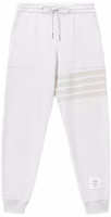 Order Thom Browne FW23 Natural White Knit Pants with Four-Stripe Design. MJQ177A-06910-113