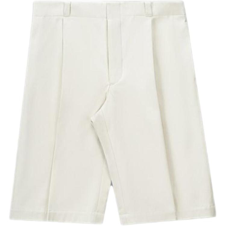 THOM BROWNE FW23  Pleated Casual Shorts Natural White MTU318A-F0175-113