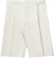 THOM BROWNE FW23 Pleated Casual Shorts Natural White MTU318A-F0175-113 THOM BROWNE FW23 Pleated Casual Shorts Natural White MTU318A-F0175-113