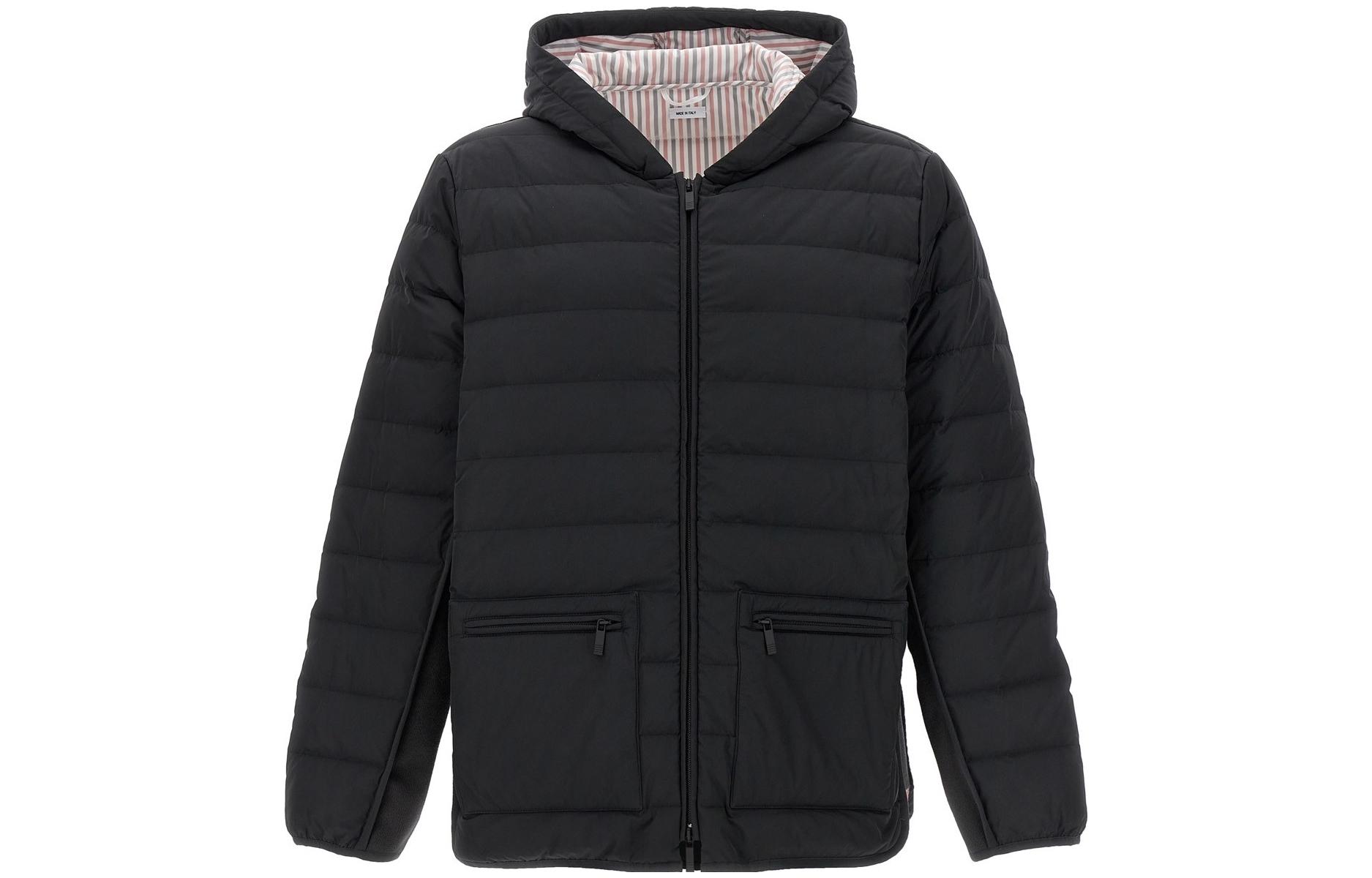 Order Thom Browne FW23 純色拉鍊連帽外套 MJD105X-07259-015