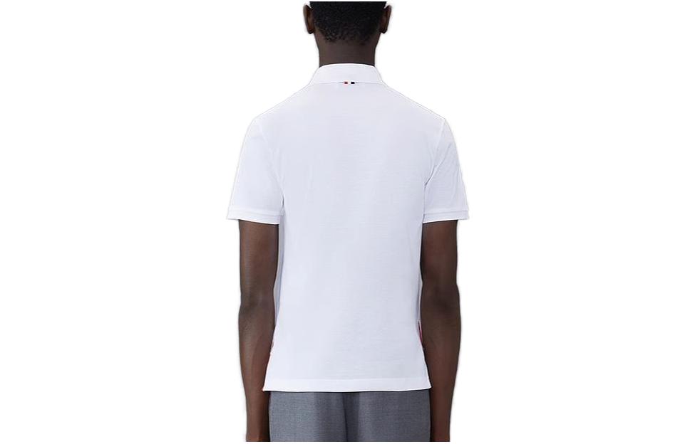Thom Browne FW23  Solid Polo Shirt with Pocket Stripe Detail. MJP022A01455 圖 3