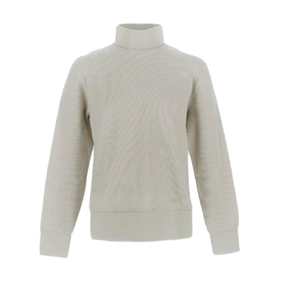 THOM BROWNE FW23 Solid Turtleneck Pullover Sweater Off-White. MJT379A-J0083-113