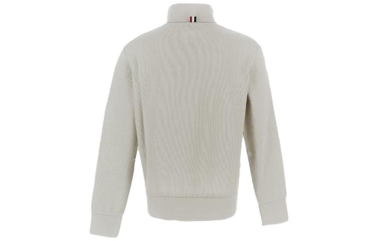 Lookbook THOM BROWNE FW23 純色高領毛衣 奶白色. MJT379A-J0083-113