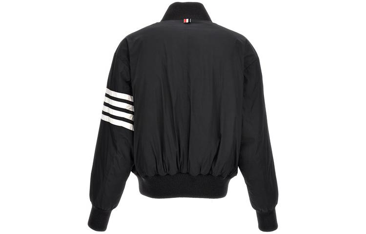 Lookbook Thom Browne FW23  Solid Zip-Up Striped Jacket Black MJD103X-07259-015