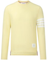 THOM BROWNE FW23 Yellow Striped Colorblock Long Sleeve T-Shirt. MJS169G-07862 THOM BROWNE FW23 Yellow Striped Colorblock Long Sleeve T-Shirt. MJS169G-07862