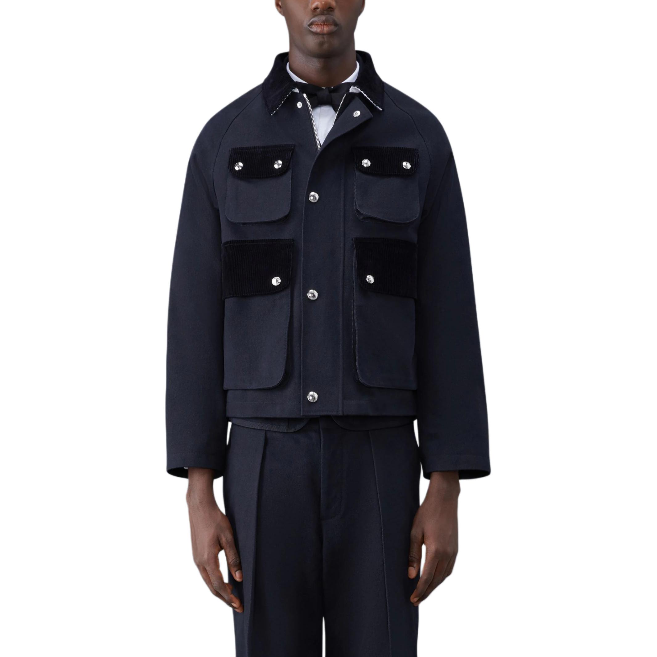 Thom Browne FW23 Black Single-Breasted Long-Sleeve Jacket MOT084C-F0253-001
