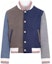 Buy Thom Browne FW23 Jaket Varsity Multicolor Pria Striped Colorblock. MJO099F-F0069-215