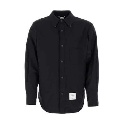 Thom Browne FW23 Navy Blue Single-Breasted Long Sleeve Jacket. MJO055A-06146-420