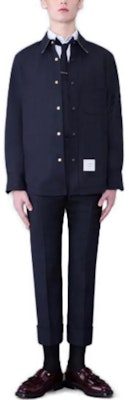 Thom Browne Chaqueta Azul Marino de Manga Larga FW23. MJO055A-06146-420 Shop Thom Browne Chaqueta Azul Marino de Manga Larga FW23. MJO055A-06146-420