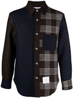 Order THOM BROWNE FW23 Plaid Patchwork Single-Breasted Jacket Men’s Deep Brown. MJO055F-F0344-205