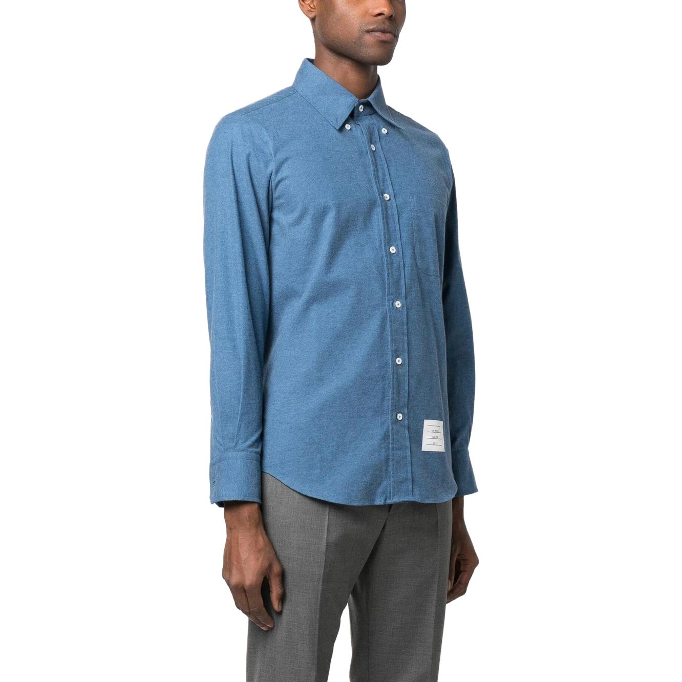 Lookbook 汤姆布朗 FW23 预秋款 蓝色纯色长袖衬衫 MWL272A-F0351-440