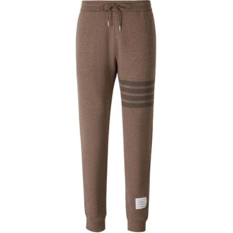 THOM BROWNE FW23 Pre-Fall  Brown Knit Relaxed Straight-Leg Sweatpants. MJQ179A-J0088-210