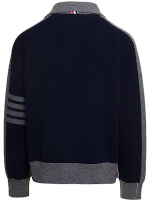 Thom Browne经典四条纹V领开衫毛衣蓝色 FW23秋冬SS21款 MKA468AY1026415 Lookbook Thom Browne经典四条纹V领开衫毛衣蓝色 FW23秋冬SS21款 MKA468AY1026415