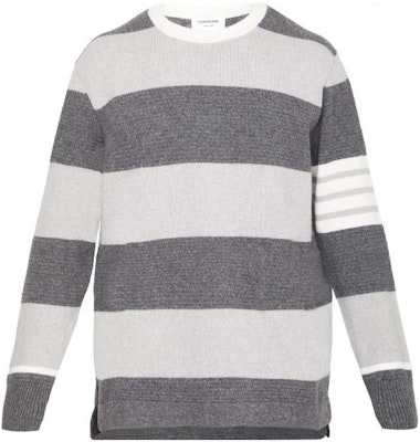 Thom Browne FW23 Pre-Fall Striped Crewneck Pullover Sweater Lelaki. MKA483A-Y1030-982 Order Thom Browne FW23 Pre-Fall Striped Crewneck Pullover Sweater Lelaki. MKA483A-Y1030-982
