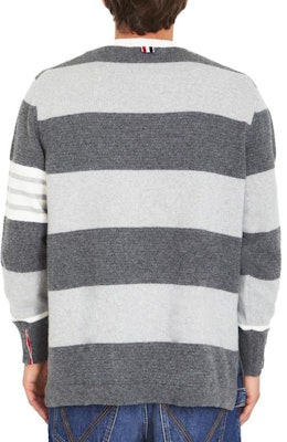 Thom Browne FW23 Pre-Fall Striped Crewneck Pullover Sweater Lelaki. MKA483A-Y1030-982 Shop Thom Browne FW23 Pre-Fall Striped Crewneck Pullover Sweater Lelaki. MKA483A-Y1030-982