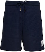 THOM BROWNE FW23 Solid Logo Mid-Rise Casual Shorts Men’s Blue MJQ135A-J0003-415 THOM BROWNE FW23 Solid Logo Mid-Rise Casual Shorts Men’s Blue MJQ135A-J0003-415