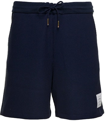 THOM BROWNE FW23 Pantalones Cortos Casual Azul Hombre Logo Sólido Talla Media MJQ135A-J0003-415 Order THOM BROWNE FW23 Pantalones Cortos Casual Azul Hombre Logo Sólido Talla Media MJQ135A-J0003-415