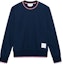 Buy 톰브라운 FW23 솔리드 스트라이프 크루넥 니트 스웨터 네이비 남성용 MJT401A-J0055-415
