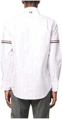 THOM BROWNE FW23 Kemeja Lengan Panjang Putih Garis-Garis Fashion. MWL301O07720680 Shop THOM BROWNE FW23 Kemeja Lengan Panjang Putih Garis-Garis Fashion. MWL301O07720680