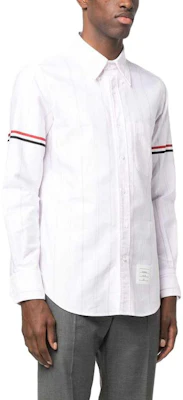 THOM BROWNE FW23 Kemeja Lengan Panjang Putih Garis-Garis Fashion. MWL301O07720680 Sizing THOM BROWNE FW23 Kemeja Lengan Panjang Putih Garis-Garis Fashion. MWL301O07720680